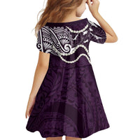 Aloha Hawaii Kalo Pikake Lei Family Matching Tank Maxi Dress and Hawaiian Shirt Chest Tattoo Purple Hawaiian Pattern