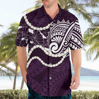 Aloha Hawaii Kalo Pikake Lei Hawaiian Shirt Chest Tattoo Purple Hawaiian Pattern LT14 - Polynesian Pride