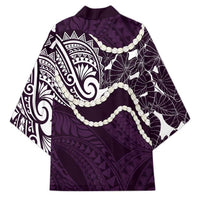 Aloha Hawaii Kalo Pikake Lei Kimono Chest Tattoo Purple Hawaiian Pattern LT14 - Polynesian Pride