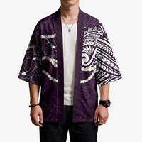 Aloha Hawaii Kalo Pikake Lei Kimono Chest Tattoo Purple Hawaiian Pattern LT14 - Polynesian Pride