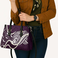 Aloha Hawaii Kalo Pikake Lei Leather Bag Chest Tattoo Purple Hawaiian Pattern LT14 - Polynesian Pride