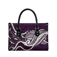 Aloha Hawaii Kalo Pikake Lei Leather Bag Chest Tattoo Purple Hawaiian Pattern LT14 - Polynesian Pride