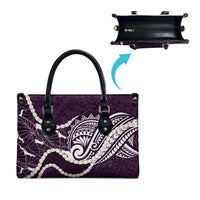 Aloha Hawaii Kalo Pikake Lei Leather Bag Chest Tattoo Purple Hawaiian Pattern LT14 - Polynesian Pride
