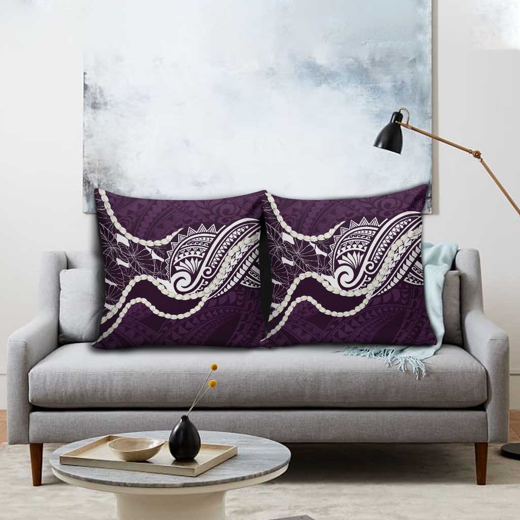 Aloha Hawaii Kalo Pikake Lei Pillow Cover Chest Tattoo Purple Hawaiian Pattern LT14 - Polynesian Pride