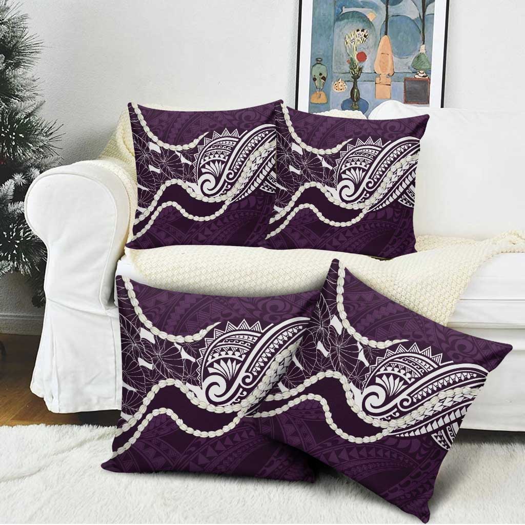 Aloha Hawaii Kalo Pikake Lei Pillow Cover Chest Tattoo Purple Hawaiian Pattern LT14 - Polynesian Pride