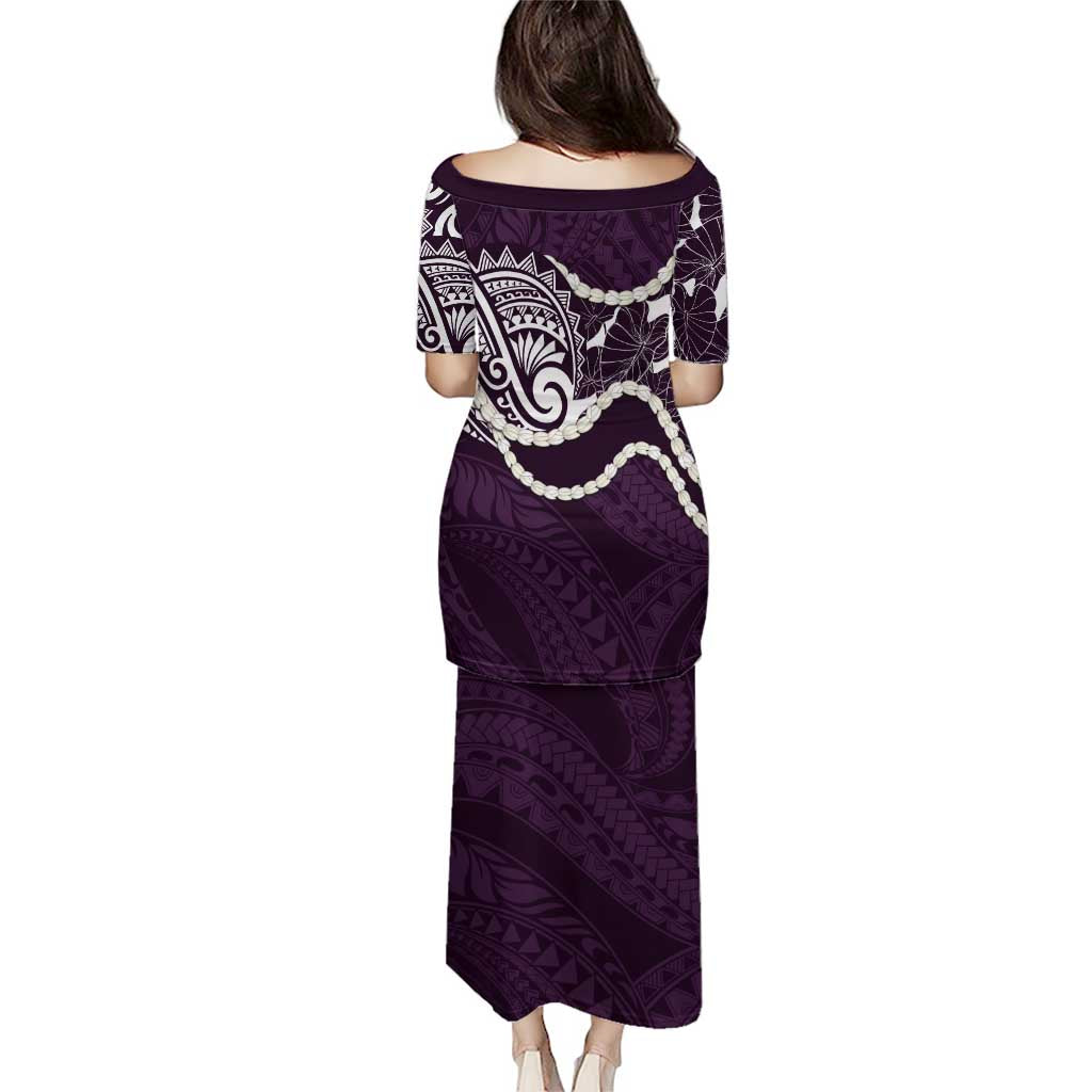 Aloha Hawaii Kalo Pikake Lei Puletasi Chest Tattoo Purple Hawaiian Pattern LT14 - Polynesian Pride