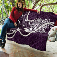 Aloha Hawaii Kalo Pikake Lei Quilt Chest Tattoo Purple Hawaiian Pattern LT14 - Polynesian Pride