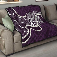 Aloha Hawaii Kalo Pikake Lei Quilt Chest Tattoo Purple Hawaiian Pattern LT14 - Polynesian Pride