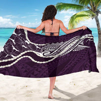 Aloha Hawaii Kalo Pikake Lei Sarong Chest Tattoo Purple Hawaiian Pattern LT14 - Polynesian Pride