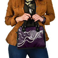 Aloha Hawaii Kalo Pikake Lei Shoulder Handbag Chest Tattoo Purple Hawaiian Pattern LT14 - Polynesian Pride