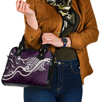 Aloha Hawaii Kalo Pikake Lei Shoulder Handbag Chest Tattoo Purple Hawaiian Pattern LT14 - Polynesian Pride