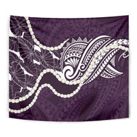 Aloha Hawaii Kalo Pikake Lei Tapestry Chest Tattoo Purple Hawaiian Pattern LT14 - Polynesian Pride