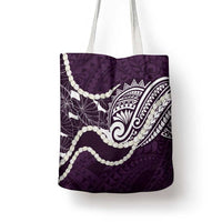 Aloha Hawaii Kalo Pikake Lei Tote Bag Chest Tattoo Purple Hawaiian Pattern LT14 - Polynesian Pride