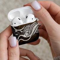 Aloha Hawaii Kalo Pikake Lei AirPods Case Chest Tattoo Gold Hawaiian Pattern