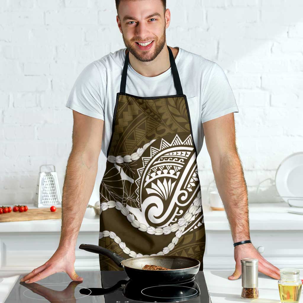 Aloha Hawaii Kalo Pikake Lei Apron Chest Tattoo Gold Hawaiian Pattern LT14 - Polynesian Pride