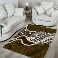Aloha Hawaii Kalo Pikake Lei Area Rug Chest Tattoo Gold Hawaiian Pattern LT14 - Polynesian Pride
