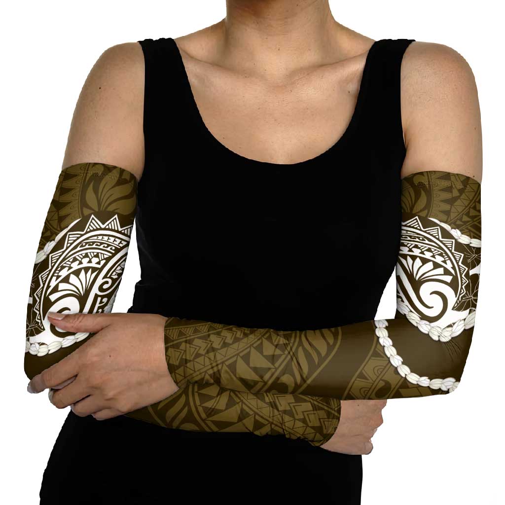 Aloha Hawaii Kalo Pikake Lei Arm Sleeves Chest Tattoo Gold Hawaiian Pattern LT14 - Polynesian Pride