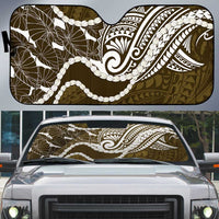Aloha Hawaii Kalo Pikake Lei Auto Sun Shade Chest Tattoo Gold Hawaiian Pattern LT14 Gold - Polynesian Pride