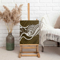 Aloha Hawaii Kalo Pikake Lei Canvas Wall Art Chest Tattoo Gold Hawaiian Pattern LT14 - Polynesian Pride