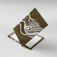 Aloha Hawaii Kalo Pikake Lei Canvas Wall Art Chest Tattoo Gold Hawaiian Pattern LT14 With Frame Gold - Polynesian Pride