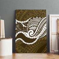 Aloha Hawaii Kalo Pikake Lei Canvas Wall Art Chest Tattoo Gold Hawaiian Pattern LT14 - Polynesian Pride
