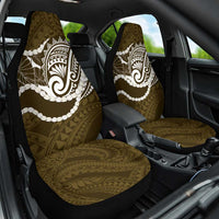 Aloha Hawaii Kalo Pikake Lei Car Seat Cover Chest Tattoo Gold Hawaiian Pattern LT14 One Size Gold - Polynesian Pride