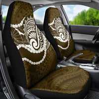 Aloha Hawaii Kalo Pikake Lei Car Seat Cover Chest Tattoo Gold Hawaiian Pattern LT14 - Polynesian Pride