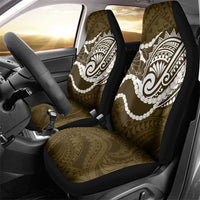 Aloha Hawaii Kalo Pikake Lei Car Seat Cover Chest Tattoo Gold Hawaiian Pattern LT14 - Polynesian Pride