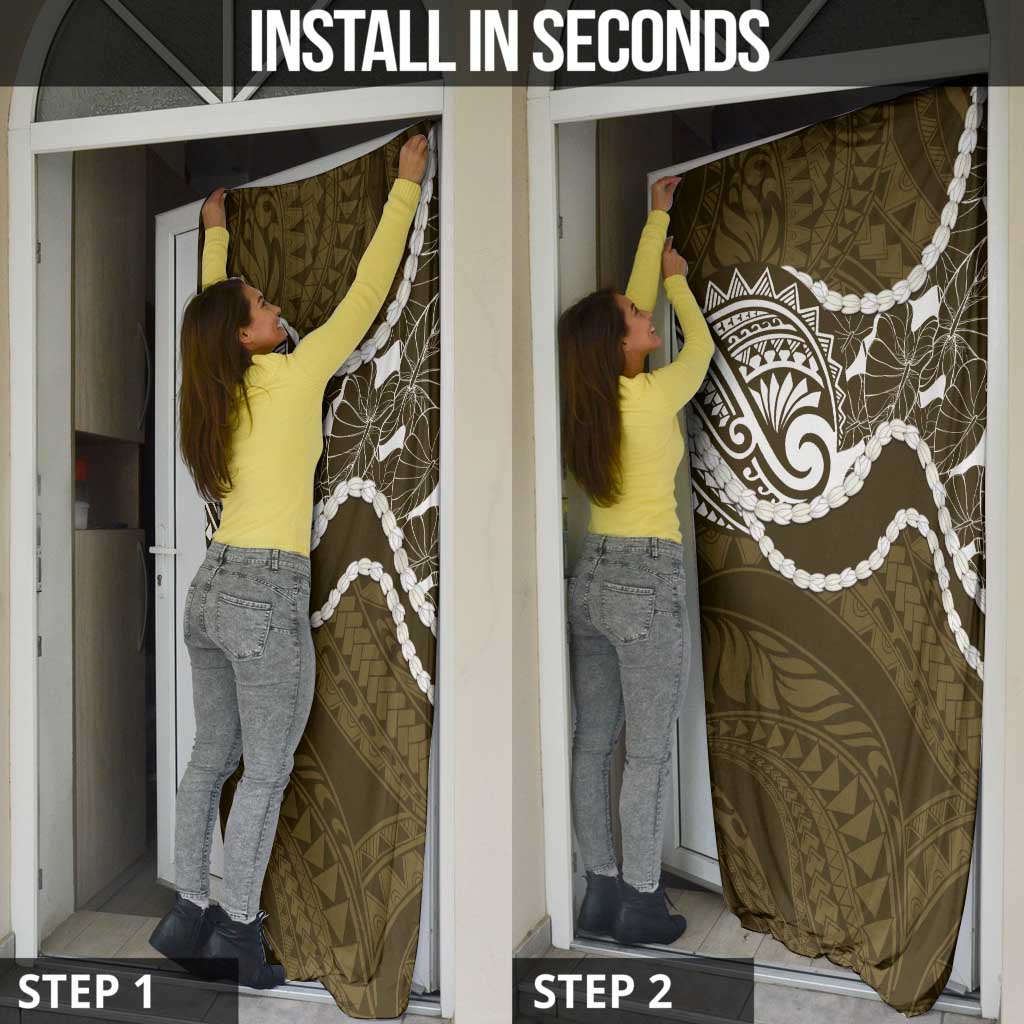 Aloha Hawaii Kalo Pikake Lei Door Cover Chest Tattoo Gold Hawaiian Pattern LT14 - Polynesian Pride