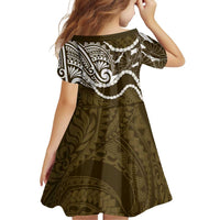 Aloha Hawaii Kalo Pikake Lei Family Matching Tank Maxi Dress and Hawaiian Shirt Chest Tattoo Gold Hawaiian Pattern