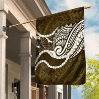 Aloha Hawaii Kalo Pikake Lei Garden Flag Chest Tattoo Gold Hawaiian Pattern LT14 House Flag Gold - Polynesian Pride