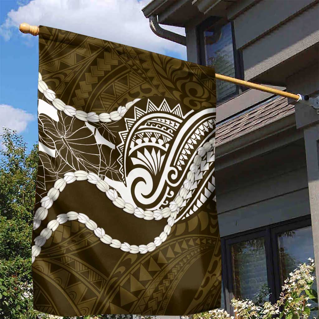 Aloha Hawaii Kalo Pikake Lei Garden Flag Chest Tattoo Gold Hawaiian Pattern LT14 - Polynesian Pride