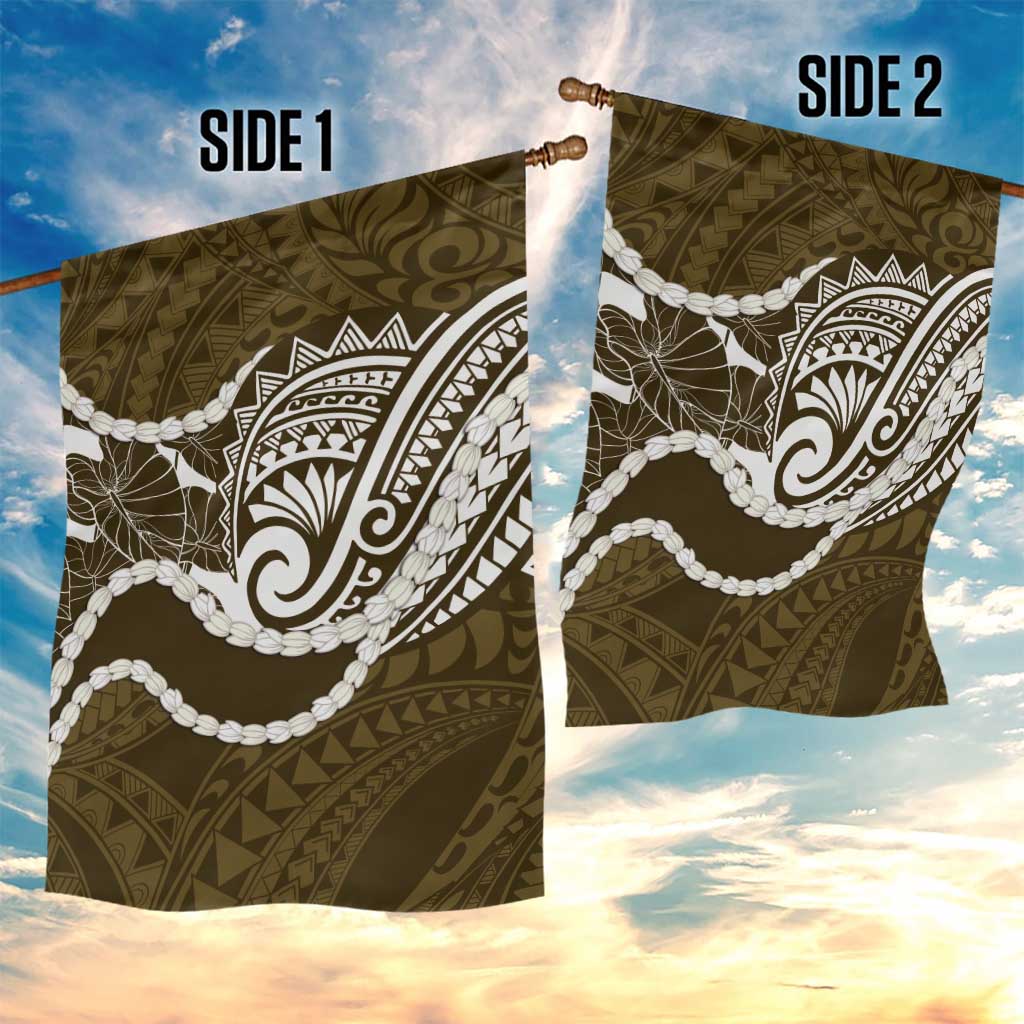 Aloha Hawaii Kalo Pikake Lei Garden Flag Chest Tattoo Gold Hawaiian Pattern LT14 - Polynesian Pride