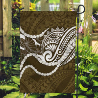 Aloha Hawaii Kalo Pikake Lei Garden Flag Chest Tattoo Gold Hawaiian Pattern LT14 Garden Flag Gold - Polynesian Pride
