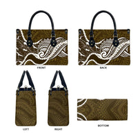 Aloha Hawaii Kalo Pikake Lei Leather Bag Chest Tattoo Gold Hawaiian Pattern LT14 - Polynesian Pride