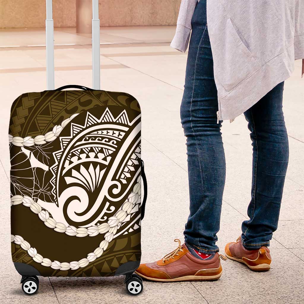 Aloha Hawaii Kalo Pikake Lei Luggage Cover Chest Tattoo Gold Hawaiian Pattern LT14 Gold - Polynesian Pride