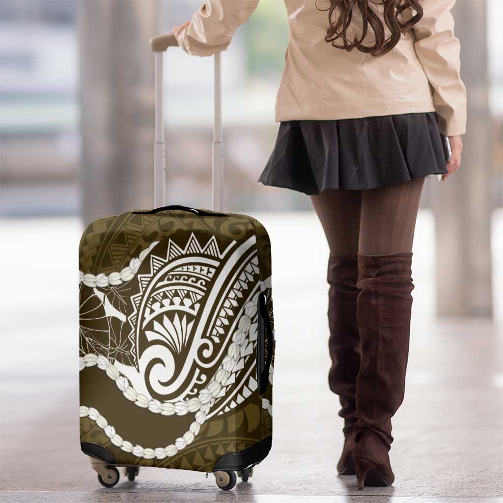 Aloha Hawaii Kalo Pikake Lei Luggage Cover Chest Tattoo Gold Hawaiian Pattern LT14 - Polynesian Pride