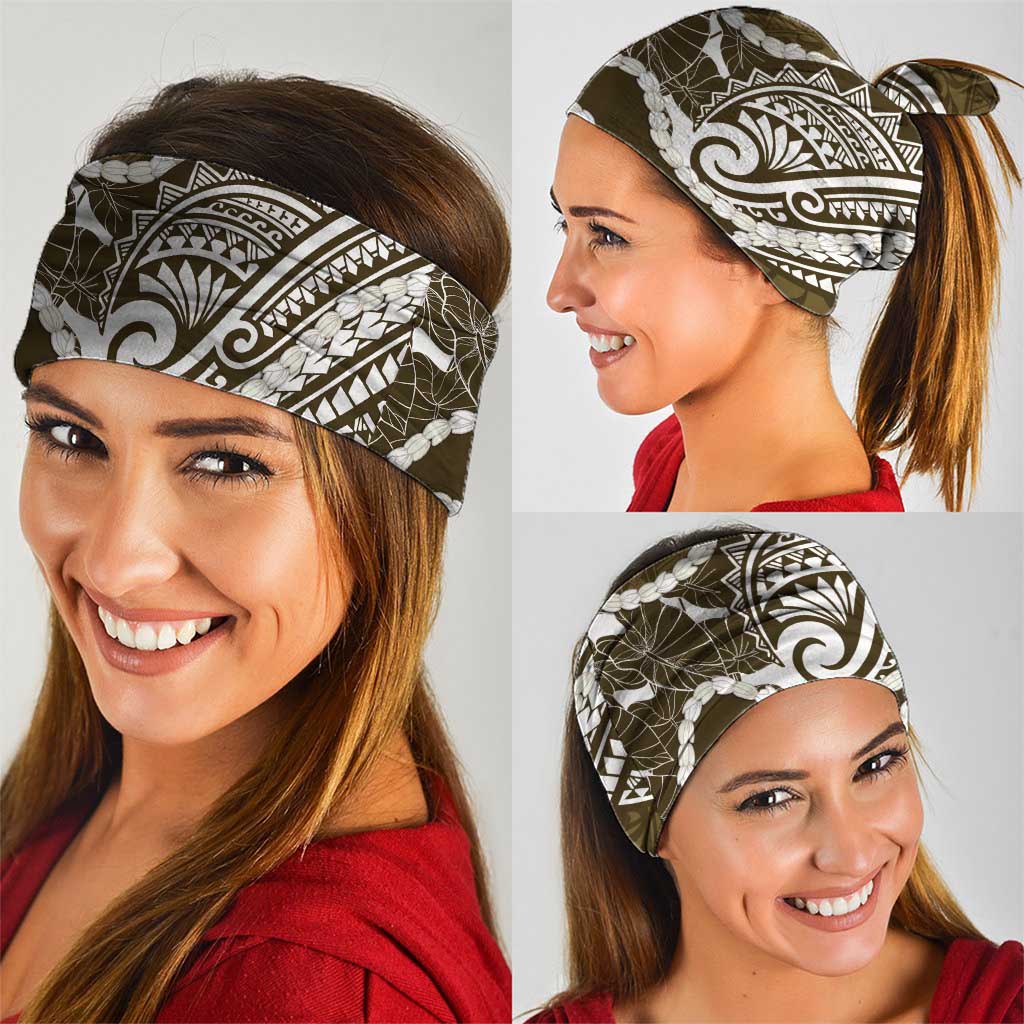 Aloha Hawaii Kalo Pikake Lei Neck Gaiter Chest Tattoo Gold Hawaiian Pattern LT14 - Polynesian Pride