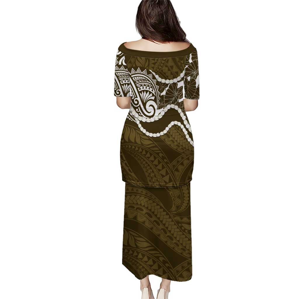 Aloha Hawaii Kalo Pikake Lei Puletasi Chest Tattoo Gold Hawaiian Pattern LT14 - Polynesian Pride