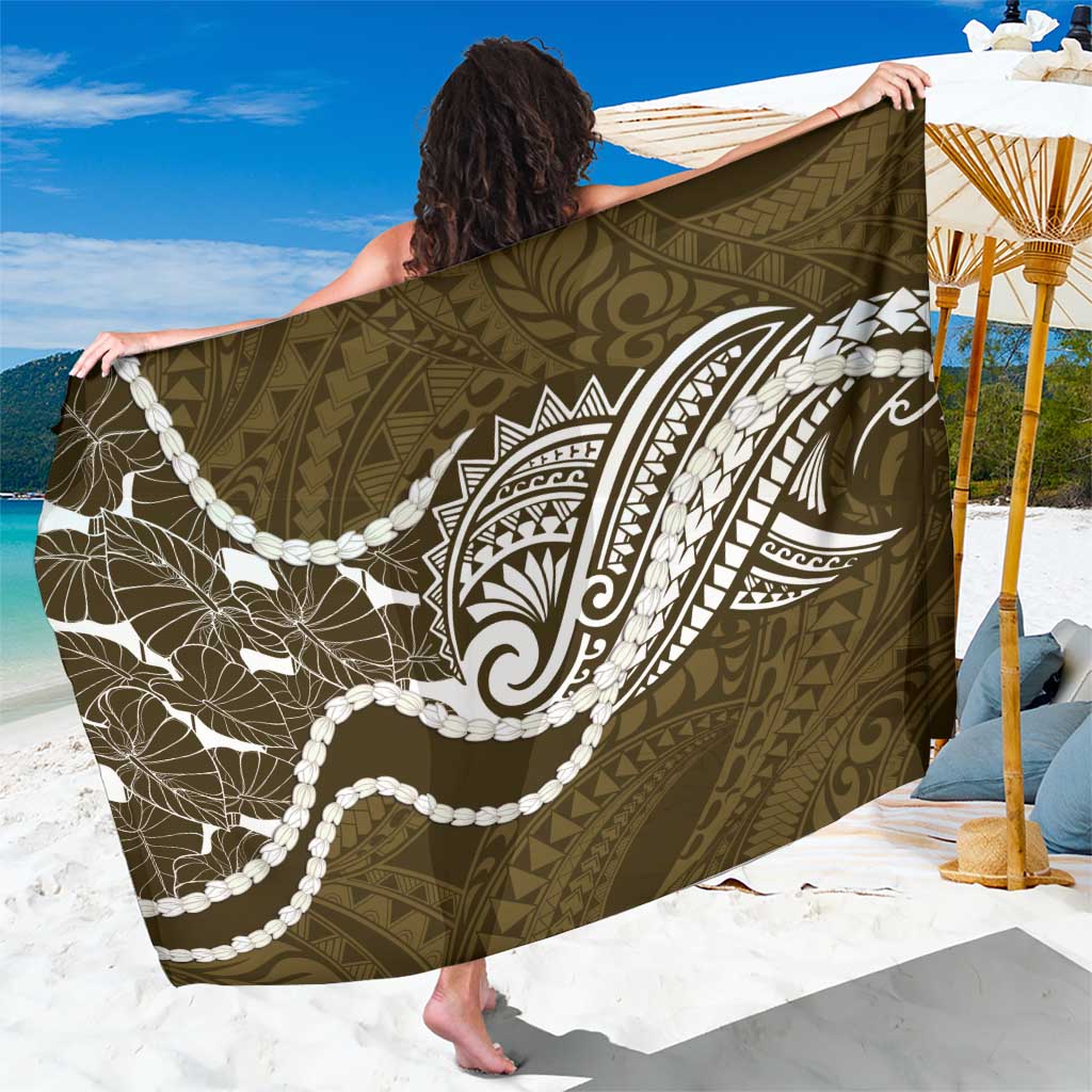 Aloha Hawaii Kalo Pikake Lei Sarong Chest Tattoo Gold Hawaiian Pattern LT14 One Size 44 x 66 inches Gold - Polynesian Pride