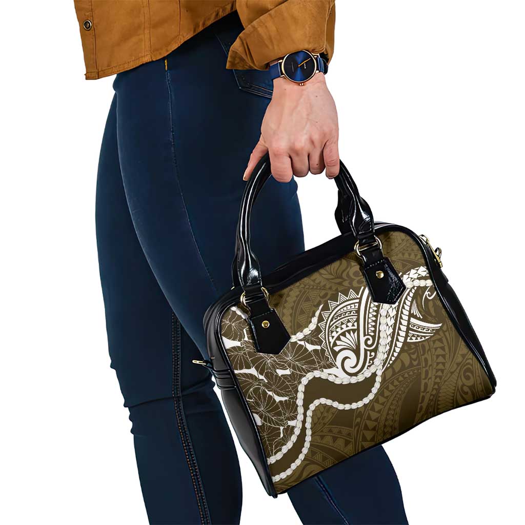 Aloha Hawaii Kalo Pikake Lei Shoulder Handbag Chest Tattoo Gold Hawaiian Pattern LT14 - Polynesian Pride