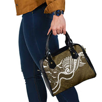 Aloha Hawaii Kalo Pikake Lei Shoulder Handbag Chest Tattoo Gold Hawaiian Pattern LT14 - Polynesian Pride