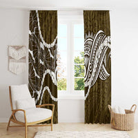 Aloha Hawaii Kalo Pikake Lei Window Curtain Chest Tattoo Gold Hawaiian Pattern LT14 - Polynesian Pride