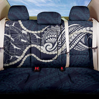 Aloha Hawaii Kalo Pikake Lei Back Car Seat Cover Chest Tattoo Oxford Blue Hawaiian Pattern LT14 One Size Oxford Blue - Polynesian Pride