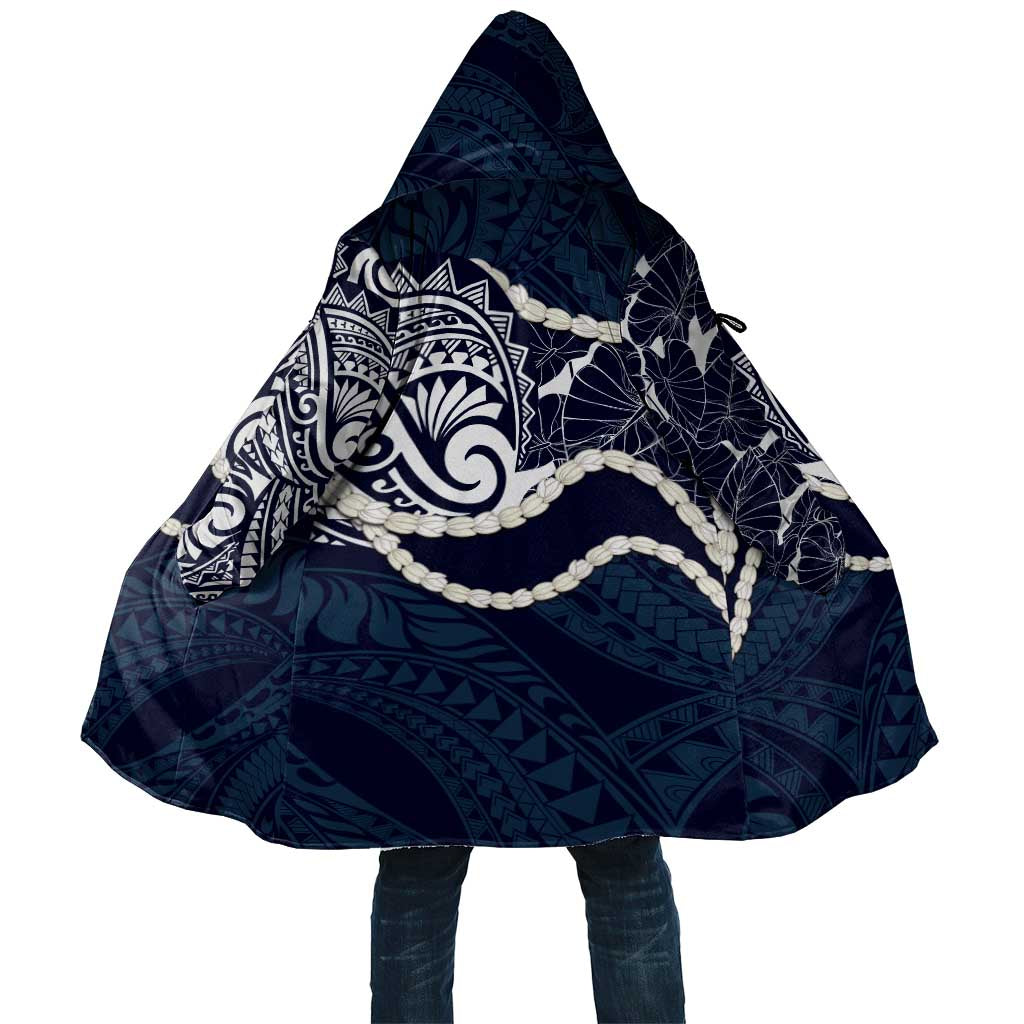 Aloha Hawaii Kalo Pikake Lei Cloak Chest Tattoo Oxford Blue Hawaiian Pattern LT14 Unisex Oxford Blue - Polynesian Pride