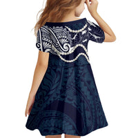 Aloha Hawaii Kalo Pikake Lei Family Matching Tank Maxi Dress and Hawaiian Shirt Chest Tattoo Oxford Blue Hawaiian Pattern