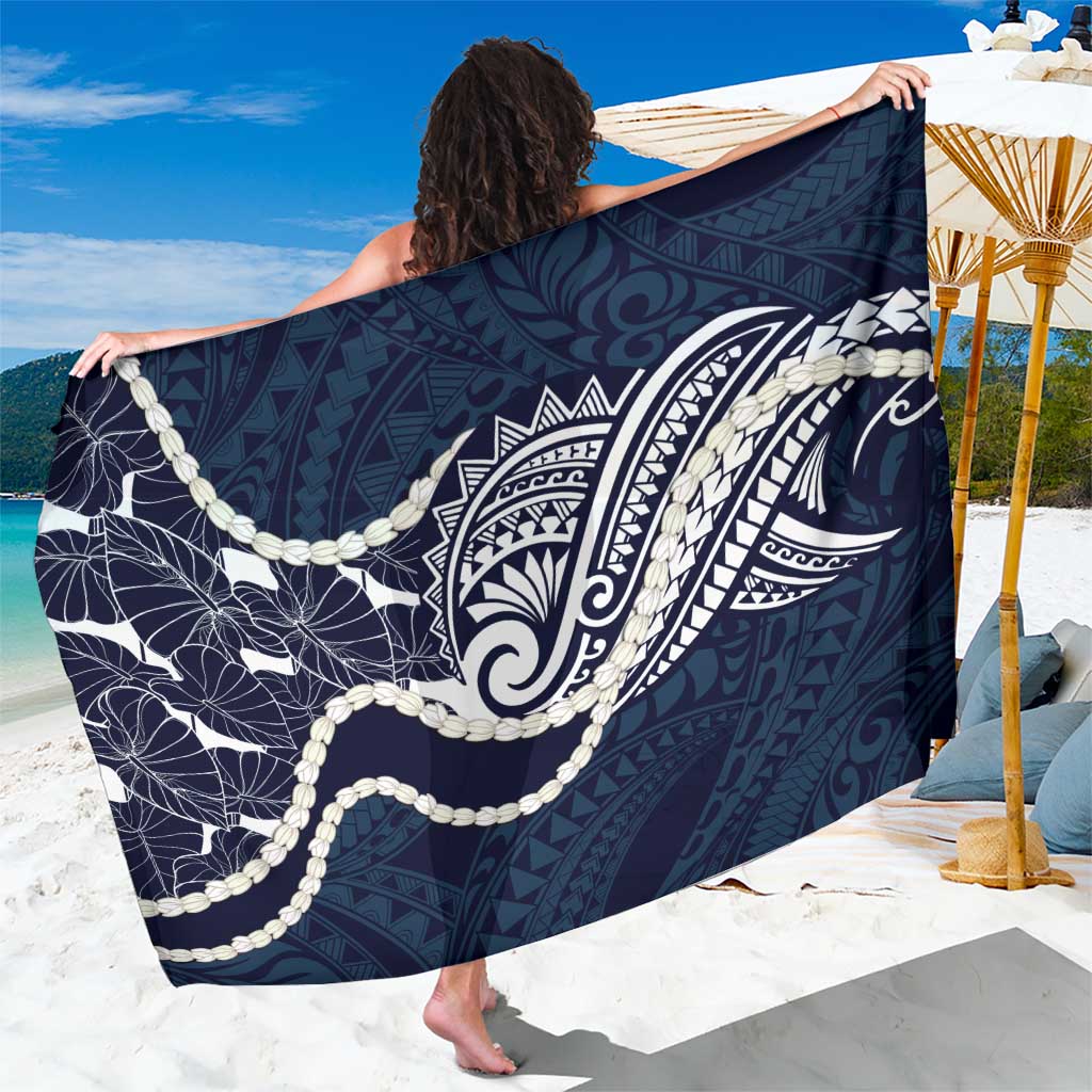 Aloha Hawaii Kalo Pikake Lei Sarong Chest Tattoo Oxford Blue Hawaiian Pattern