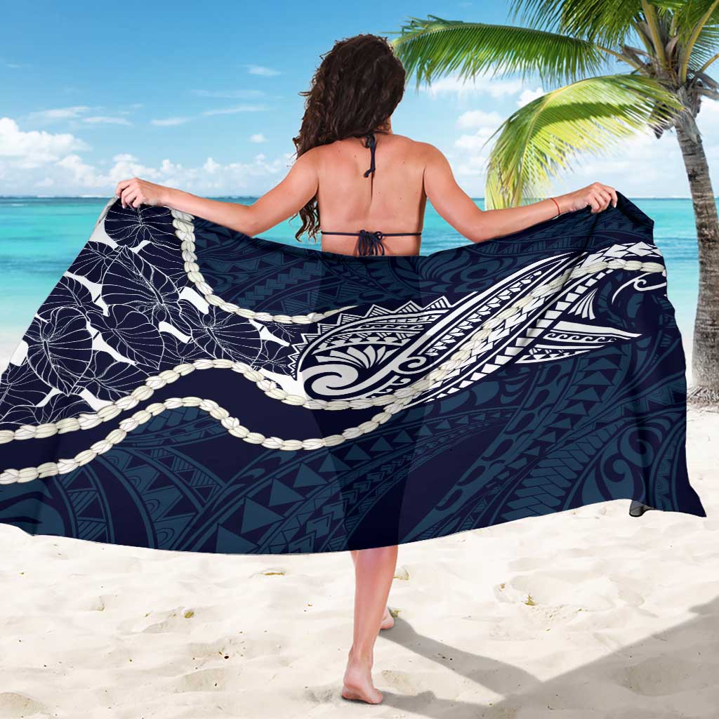 Aloha Hawaii Kalo Pikake Lei Sarong Chest Tattoo Oxford Blue Hawaiian Pattern