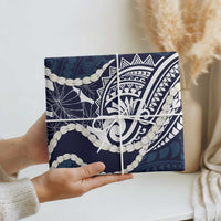 Aloha Hawaii Kalo Pikake Lei Wrapping Paper Chest Tattoo Oxford Blue Hawaiian Pattern LT14 - Polynesian Pride