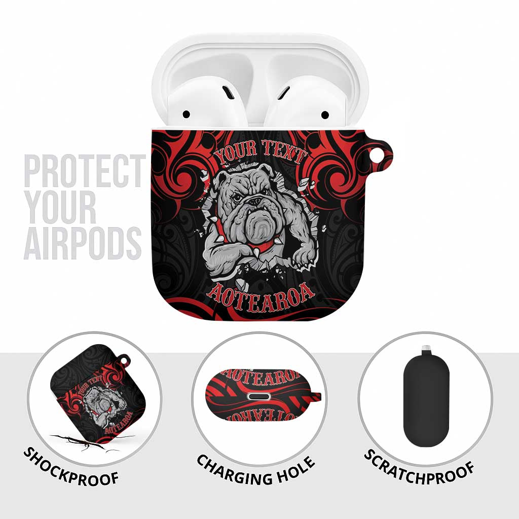 Personalised Aotearoa Bulldog AirPods Case NZ Maori Tattoo - Polynesian Pride